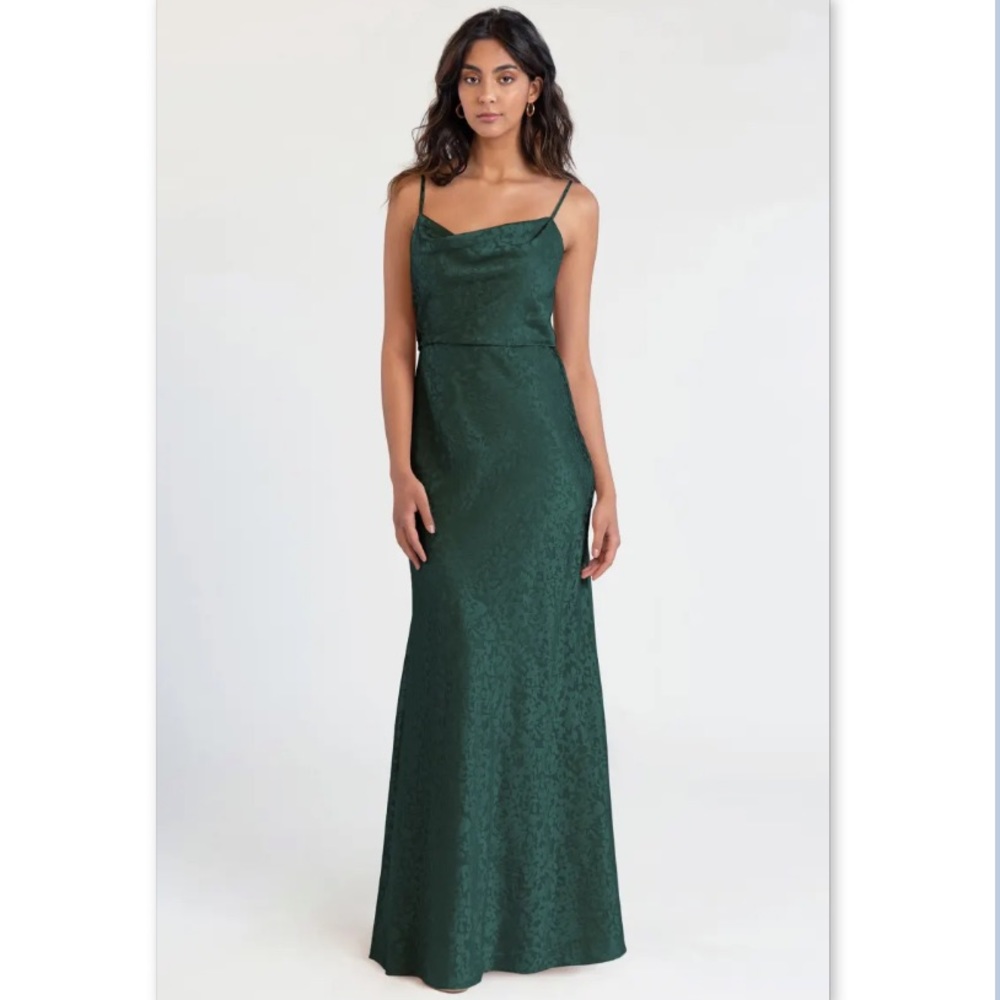 Jenny Yoo Dahlia Gemma Satin - Emerald